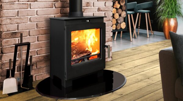 modern wood burning stove